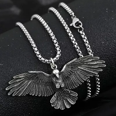 New  Fashion Simple Crow Raven Eagle Men's And Women's Pendant Necklace G Tj F3 • £5.16