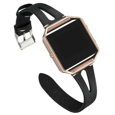 $18.99 • Buy Genuine Leather Watch Band Wrist Strap Bracelet+Metal Frame For Fitbit Blaze AU
