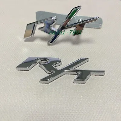 2X OEM For R/T Front Grill Emblems RT Trunk Rear Car Badge Chrome Silver Sticker • $16.94