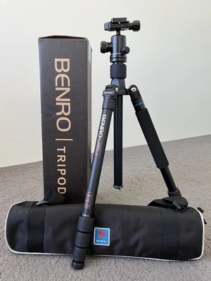 $80 • Buy Benro A1682TB0 Tripod Aluminum Camera Stand With Ball Head Monopod Carry Bag