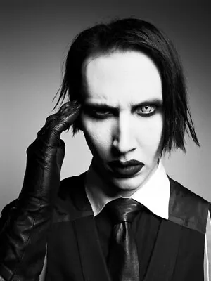 V2041 Marilyn Manson BW Portrait Heavy Metal Rock 2014 WALL POSTER PRINT AU • $29.65