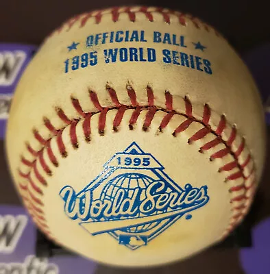 1995 World Series Baseball Rawlings With Box (Braves Vs Indians) Toned Browned • $29