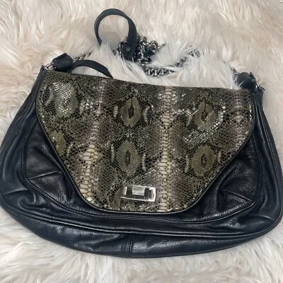 Tylie Malibu Snake Print Detail Leather Crossbody Bag • $43.99