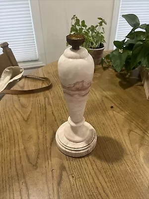 Vintage Antique Pink Alabaster Table Lamp Marble Carved Urn Style 1920s/30s • $49.95