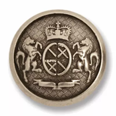 Round Silver Prancing Pony Horse Buttons - Metal Buttons Royal Crown Shank G34 • £4.79