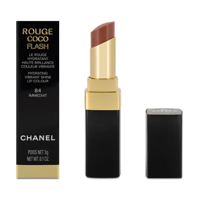 Chanel Rouge Coco Flash Hydrating Shine Lip Colour Lipstick 84 Immediat Pink • £36.50