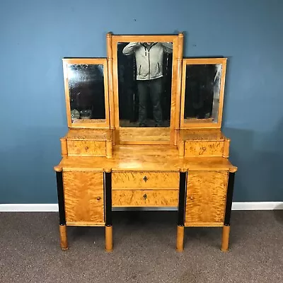 Bench Made Figured Maple Biedermeier Inspired Vanity Dresser • $1100