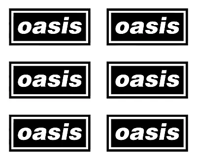 Small Set Of 6 Oasis Band Logo Vinyl Decal Laptop Car Window Speaker Sticker • £4.33