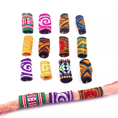 Dread Dreadlock Beads Clips Cuff For Hair Braid Beads Tube Hair Accessor`FM • $0.94