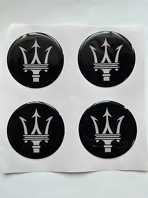 Set Of 4 Pcs Maserati Center Wheel Cap Stickers Decal Rims Emblem Logo Gas Tank • $14