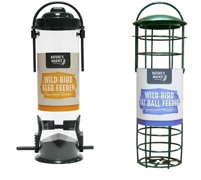 £4.95 • Buy Wild Bird Standard Hanging Feeders Suet Fat Ball & Seed Garden Feeding Stations