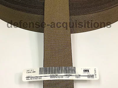 1.5 INCH MilSpec Military Webbing MIL-W-17337 C/2 COYOTE (MARPAT) Per Yard • $1.34