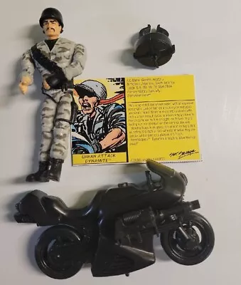 Vintage GI Joe Sgt. Savage Urban Attack Dynamite Motorcycle Action Figure Comple • $10.99