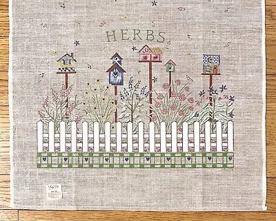 NEW ~ Vintage KAY DEE 100% Linen Tea Towel Kitchen Birdhouse Fence Herbs Garden • $11.39