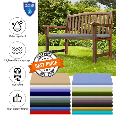 Waterproof Outdoor Bench Pad Garden Seat 2 3 4 Seater Cushion Patio Furniture • £17.75