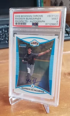 Madison Bumgarner 2008 Bowman Chrome Rookie Auto RC PSA 9 • $175