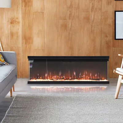 40/50/60/70/80/100 Inch Insert/ Wall Mounted LED Fireplace Electric Media Fire • £159.99