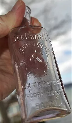 BEE BRAND EXTRACTS Rare 1890s McCormick & Co Bottle With Logo • £246.03