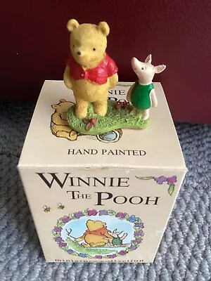 Disney Winnie The Pooh Hand Painted Miniature Figurine R & R Hill England Boxed • £9.95