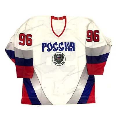 Throwback Pavel Bure #96 Team Russia Hockey Jersey Custom Names S-4XL Stitched • $49.90