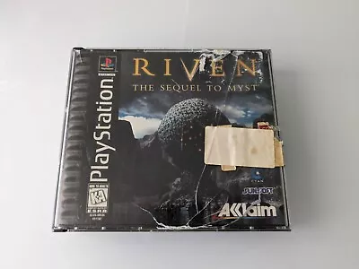 Riven: The Sequel To Myst (Sony PlayStation 1 1997) - COMPLETE (Damaged Case) • $17