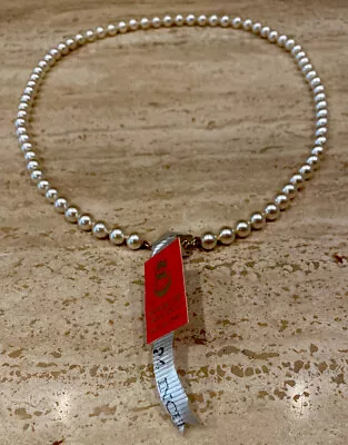 Vintage New 24  Mallorca Pearl Necklace Tag Perlas De Mallorca Spain Jewelry • $18.99