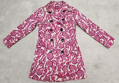 Merona Pink Paisley Water Repellent Trench Coat XLarge • $19.99