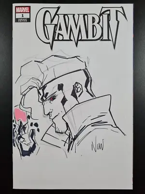 Gambit #1 Signed With Original Gambit Sketch By Eddie Nunez • £99.95