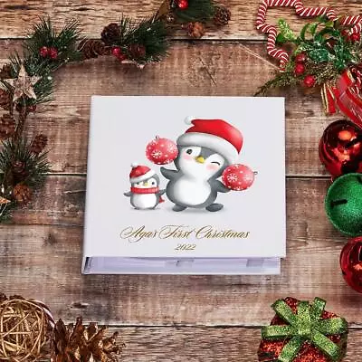 Personalised Baby's First Christmas Photo Album Gift With Penguins UV-1101 • £16.99