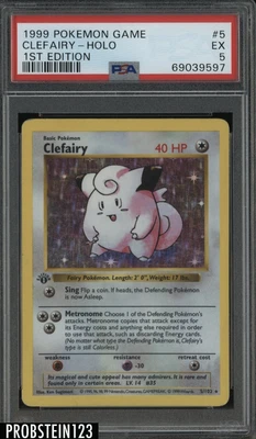 $4.25 • Buy 1999 Pokemon Game Clefairy Holo 1st Edition PSA 5 #5
