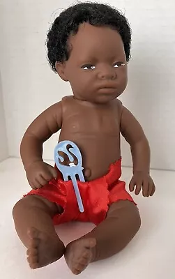 Vintage Furga Baby African American Doll Italy Anatomically Correct • $21