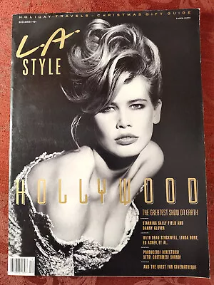 RARE L A STYLE Magazine December 1989 Claudia Schiffer Sally Field Danny Glover • $25.60