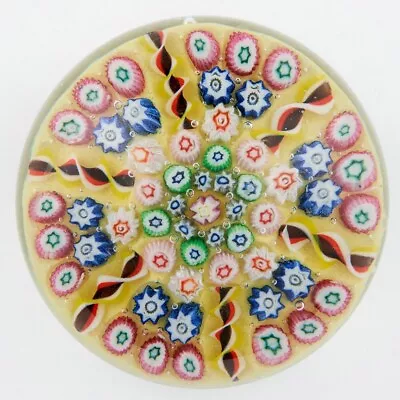 Vasart Six Spoke Radial Concentric Paperweight C1950 • £50