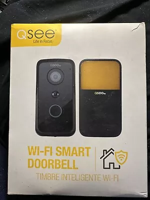 Brand New Q-see QCW1000BC Wi-Fi Doorbell Camera & Chime Black - Factory Sealed • $65