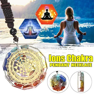 $10 • Buy Orgonite Pendant Sri Yantra Necklace Sacred Geometry Chakra Energy Necklace