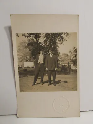 Rare 1910s Vintage Antique Dapper Men In Suits Old Photo Postcard Post Card Pic • $14.30