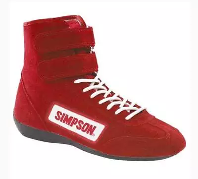 Simpson Racing 28110R High Top Racing Shoes Adult Size 11 Red Pair • $50.45