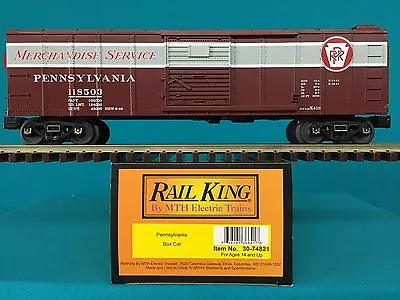  MTH Railking Box Car Pennsylvania O/O27 PRR 40' Box Car 30-74821 • $58.95