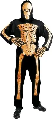 Widmann Neon Skeleton Costume For Men - XL - Full Suit - ORANGE NEON • £15.99