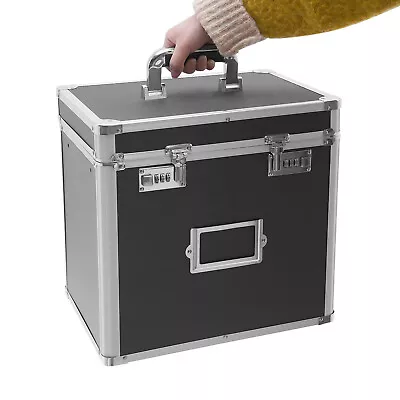 Portable File Box Office Home Security File Documents Storage Case Lockable US • $39