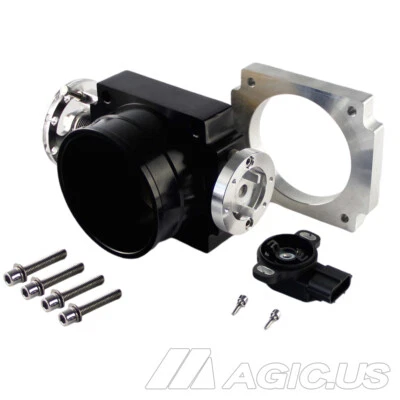 $96.44 • Buy 90mm Reverse  Throttle Body With TPS Sensor For Toyota Supra 1JZ / 2JZ Black