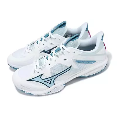 Mizuno Wave Claw Neo 2 Wide White Blue Men Badminton Sports Shoes 71GA2270-20 • $124.99