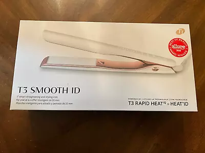 T3 Smooth ID 1” Smart Flat Iron With Touch Interface - White & Rose Gold - NEW • $150