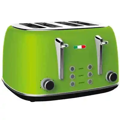 $109.99 • Buy Vintage Electric 4 Slice Toaster GREEN Stainless Steel 1650W -Not DeLonghi