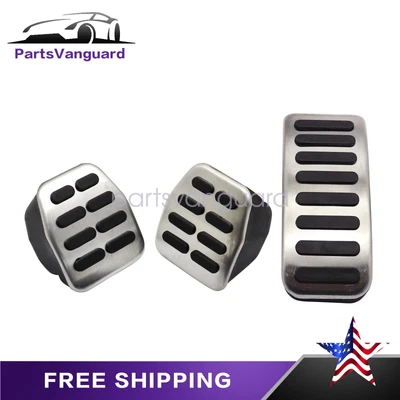 $11.09 • Buy 3 Pc Clutch Gas Brake Foot Pedal Cover For VW Bora Golf MK3 MK4 Vento Lupo Polo