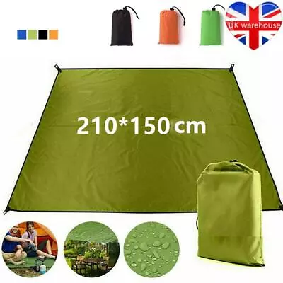 Waterproof Tent Tarp Rain Sun Shade Hammocks Shelter Camping/Picnic Awning Cover • £8.99