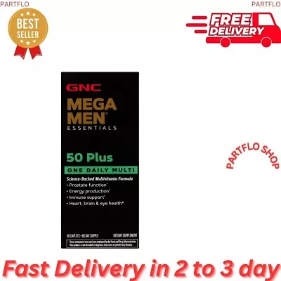 GNC Mega Men 50-Plus One Daily Multivitamin 60 Tablets Vitamin And Minerals • $14.99