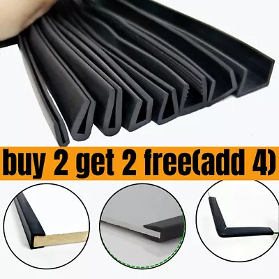 Black Rubber U Channel Edging Trim Seal Door Window Edge Protector Strip U-shape • £6.38