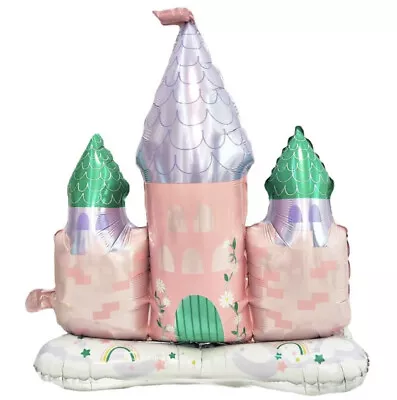 Princess Fairytale Castle Foil Balloon Air Fill Party Decoration Prop Rapunzel • £3.99