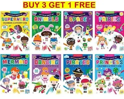 Colouring Book Activity Books Stickers Fun Kids Girls Boys A4 • £4.99